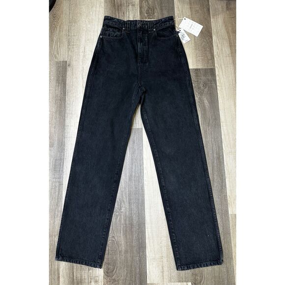 NWT Khaite Zip Fly High Rise Straight Leg Albi Denim Jeans Presscot Size 28 $480 - Picture 5 of 12